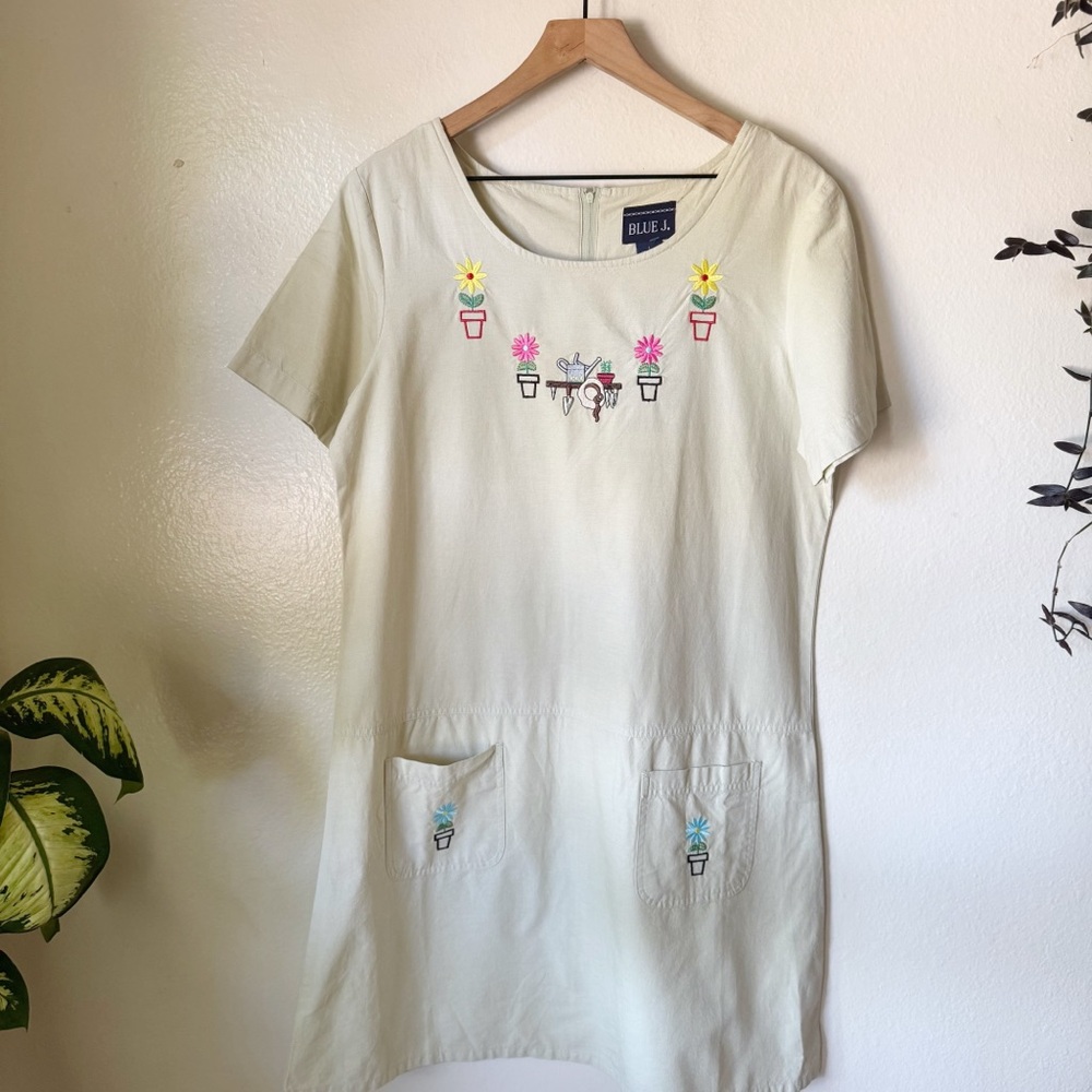 Vintage | Spring Garden Embroidered Cotton Dress